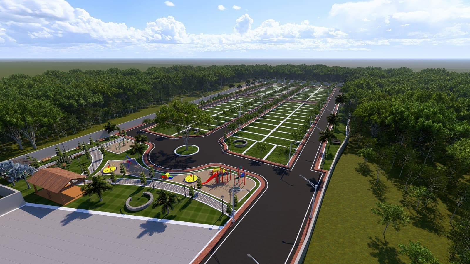 Girraj Gateway — Aerial view of the entire plotted development